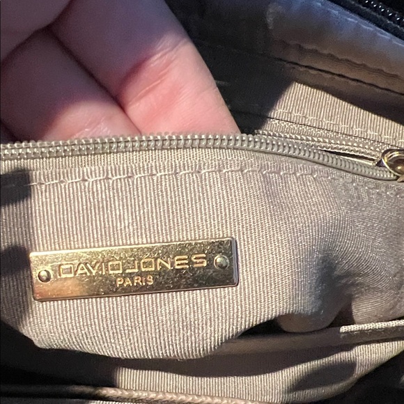 Like new! David Jones Black Woven Handbag - Picture 5 of 6